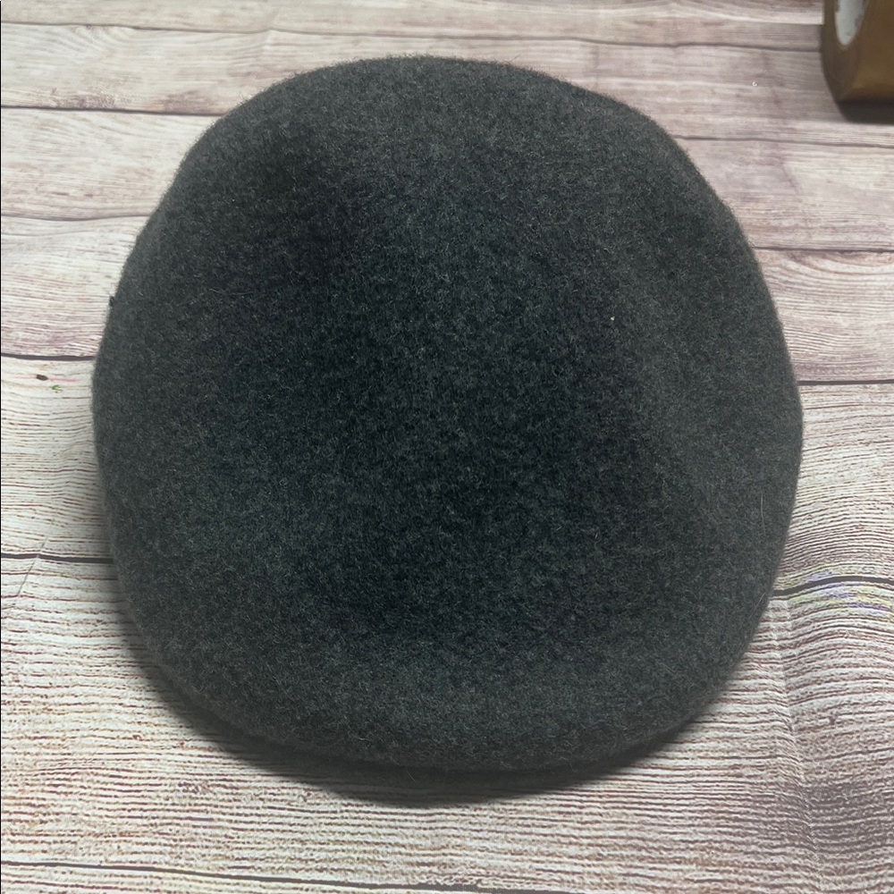 Kangol Charcoal Wool Flat Cap